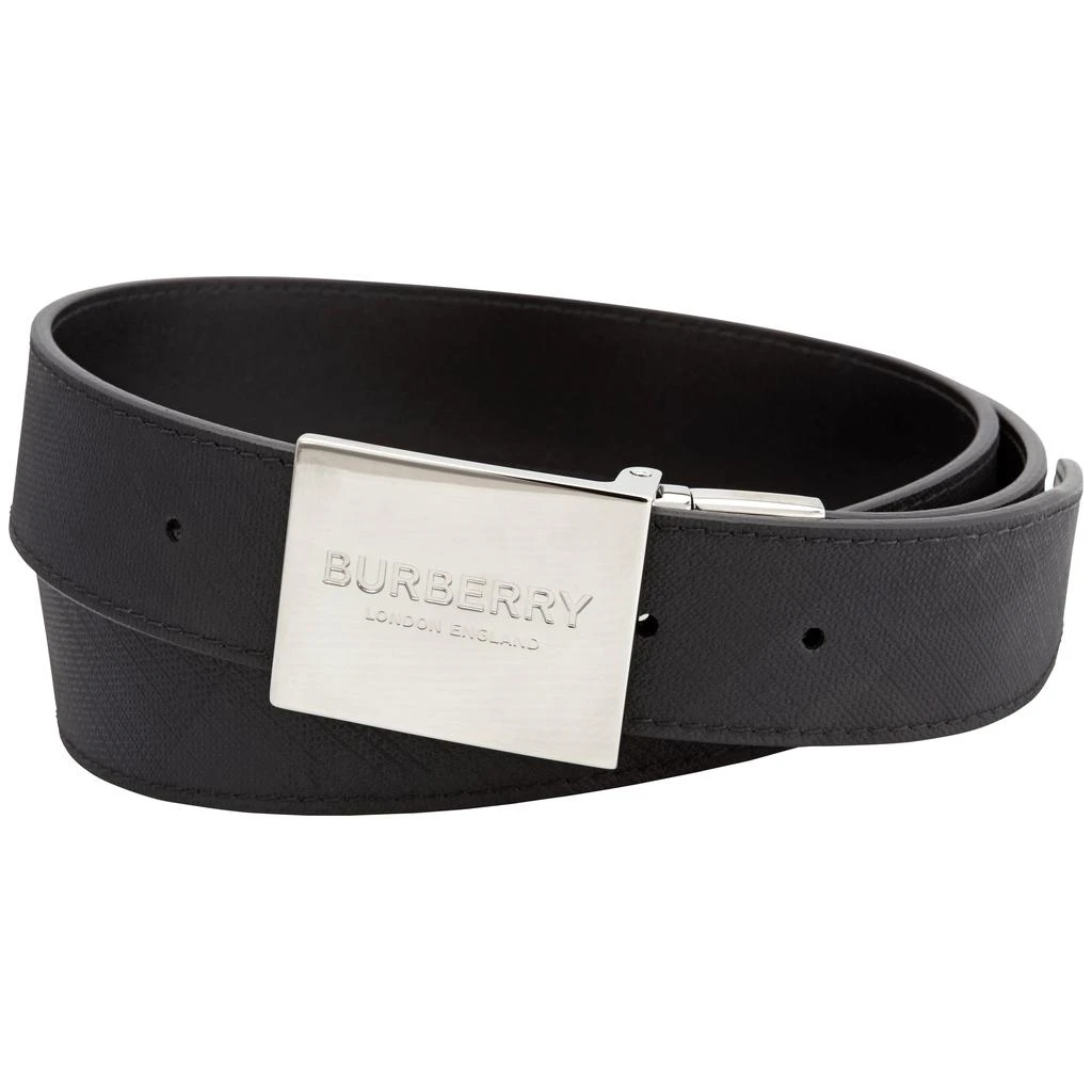 商品Burberry|Burberry London Check Logo Plaque Belt, Size 105 cm,价格¥1714,第1张图片