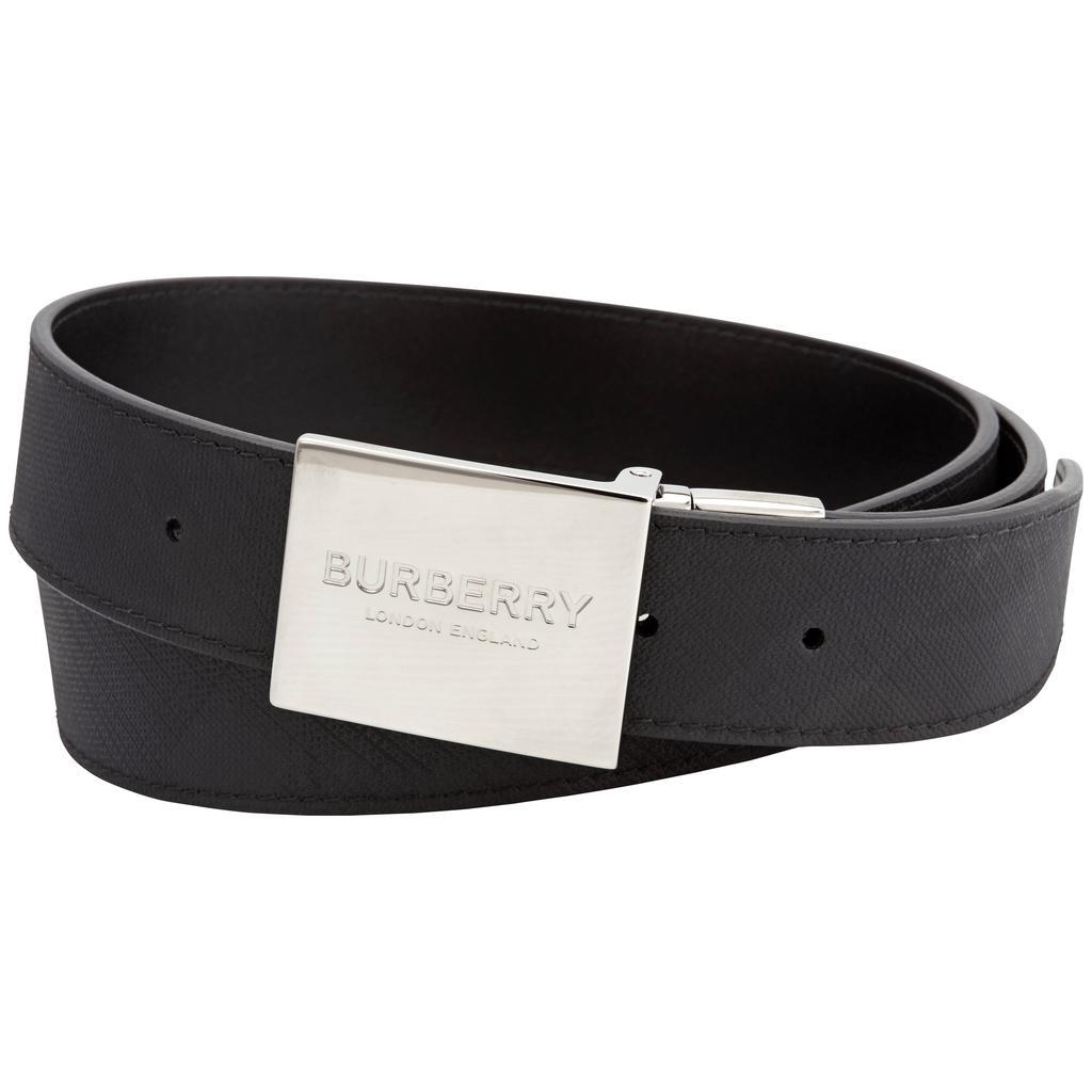 商品Burberry|Burberry London Check Logo Plaque Belt, Size 105 cm,价格¥1662,第1张图片