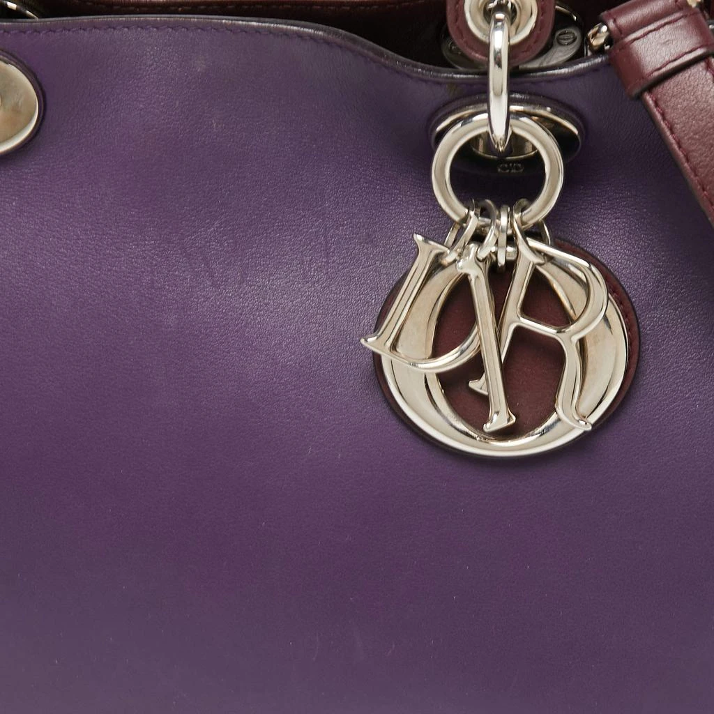 商品[二手商品] Dior|Dior Purple/Silver Leather and Python Medium Diorissimo Shopper Tote,价格¥8767,第5张图片详细描述