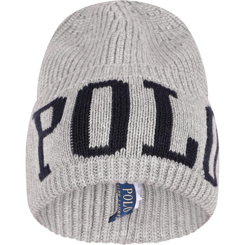 商品Ralph Lauren|Ribbed knit logo winter hat in grey,价格¥750,第4张图片详细描述