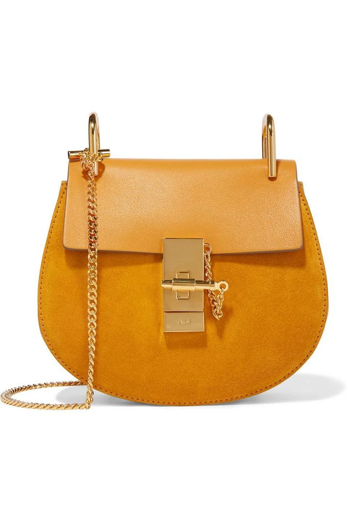 商品Chloé|Drew mini leather and suede 单肩包,价格¥9108,第1张图片