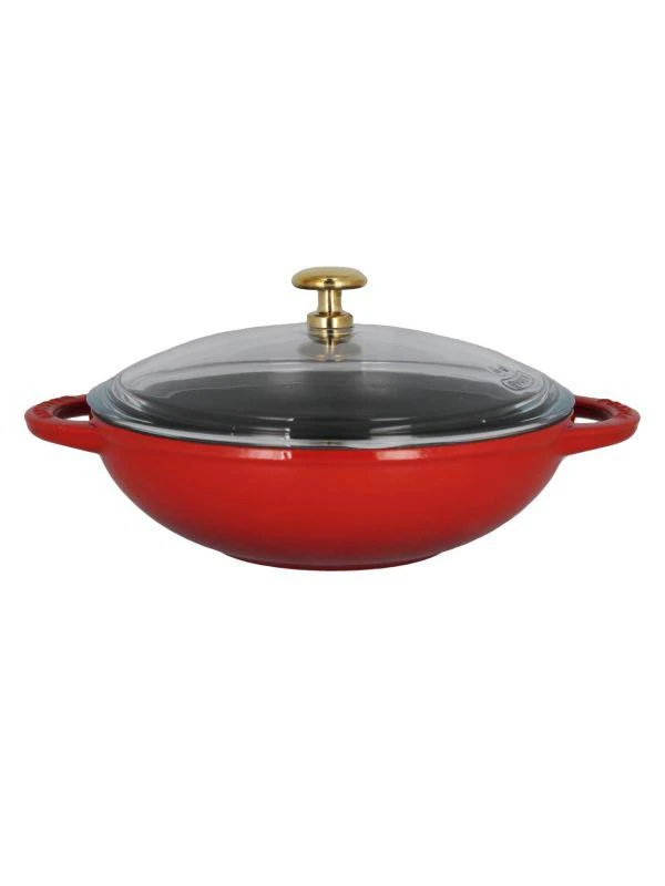 商品French Home|French Cast Iron Wok & Glass Lid,价格¥1048,第1张图片