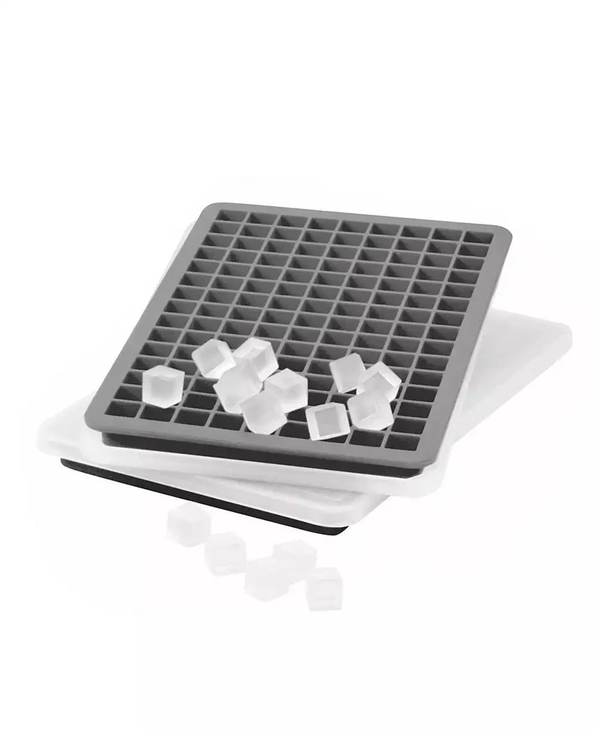 商品Tovolo|Silicone Mini Ice Cube Tray with Lid, 2-Pack Charcoal,价格¥139,第4张图片详细描述