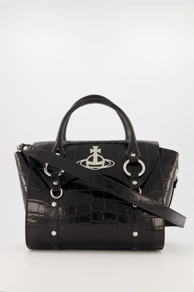 商品Vivienne Westwood|Womens Vivienne Westwood Black Crocodile Betty Medium Handbag,价格¥4363,第1张图片