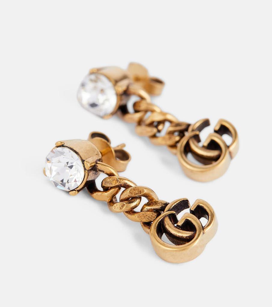 商品Gucci|GG crystal-embellished drop earrings,价格¥2402,第6张图片详细描述