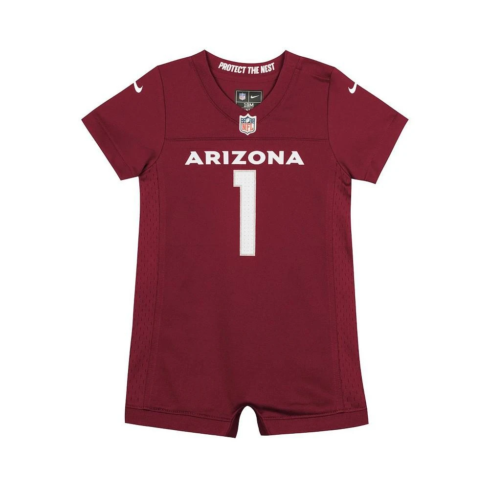 商品NIKE|Newborn and Infant Boys and Girls Kyler Murray Cardinal Arizona Cardinals Romper Jersey,价格¥277,第2张图片详细描述