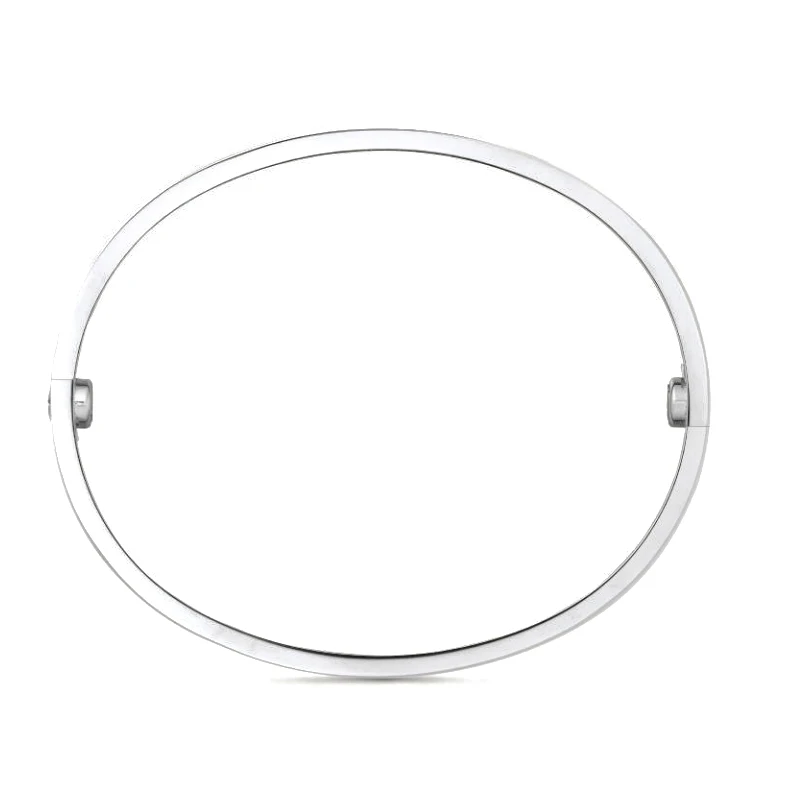 商品[国内直发] Cartier|CARTIER卡地亚 纯色镶嵌 18K白金 手镯 女款 银色,价格¥91298,第5张图片详细描述