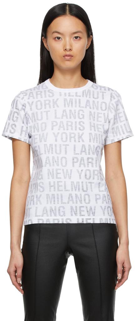 Black & White Allover Print T-Shirt商品第1张图片规格展示