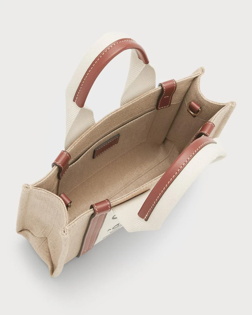 商品Chloé|Woody Small Tote Bag in Linen with Crossbody Strap,价格¥9760,第3张图片详细描述