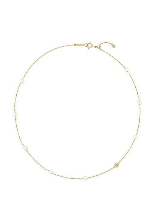 商品hyeres-lor|14K Freshwater Pearl Station Necklace,价格¥3166,第4张图片详细描述