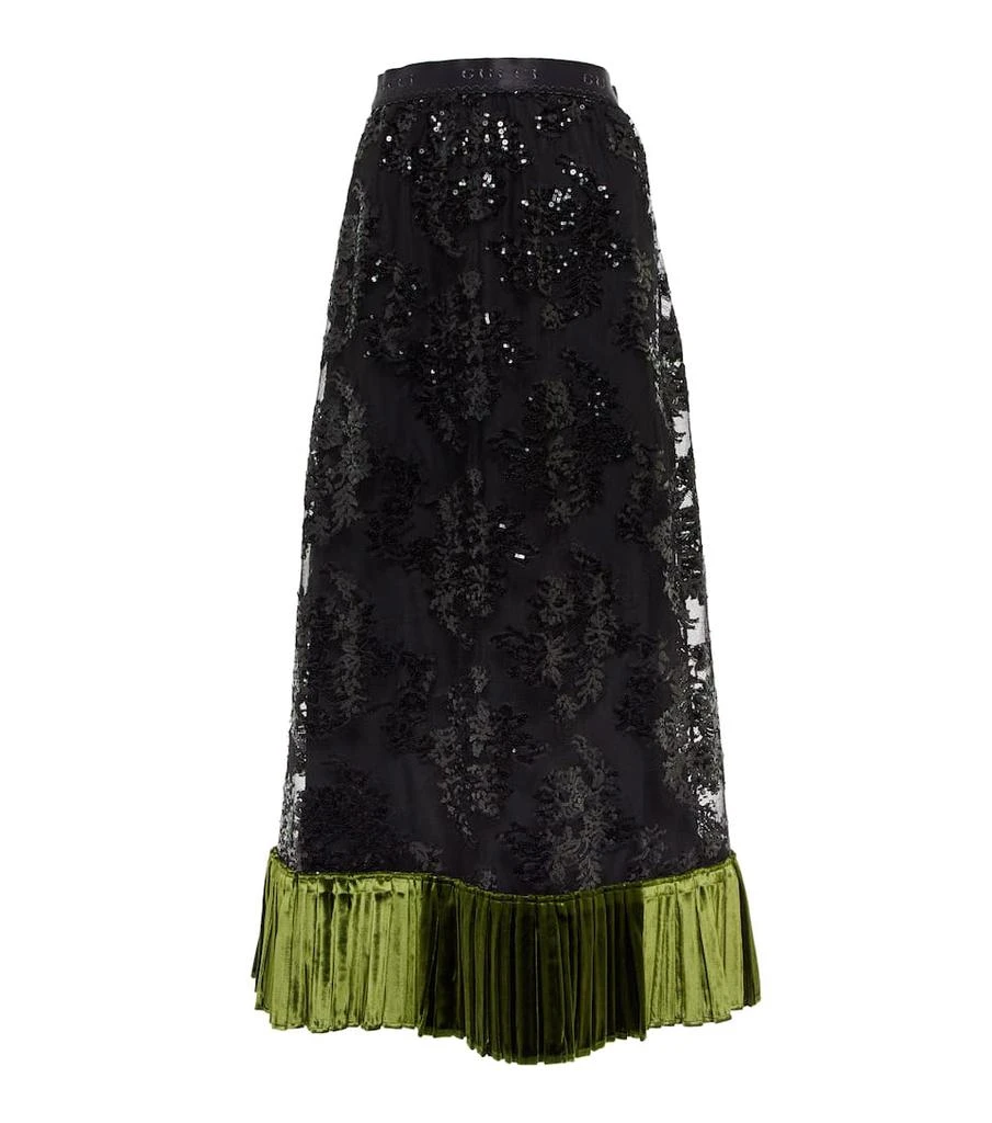 商品Gucci|Sequined lace midi skirt,价格¥39541,第1张图片