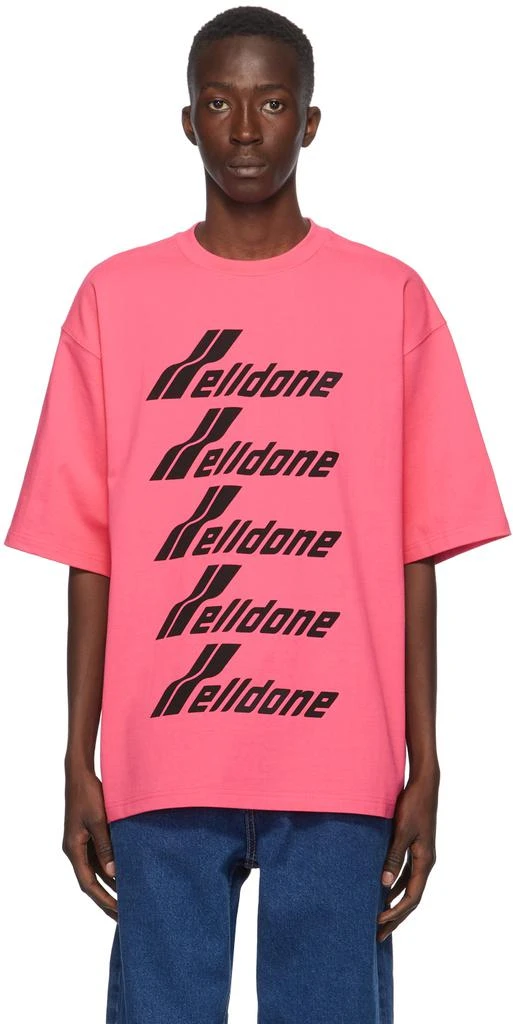 商品We11done|Pink Front Logo T-Shirt,价格¥824,第1张图片