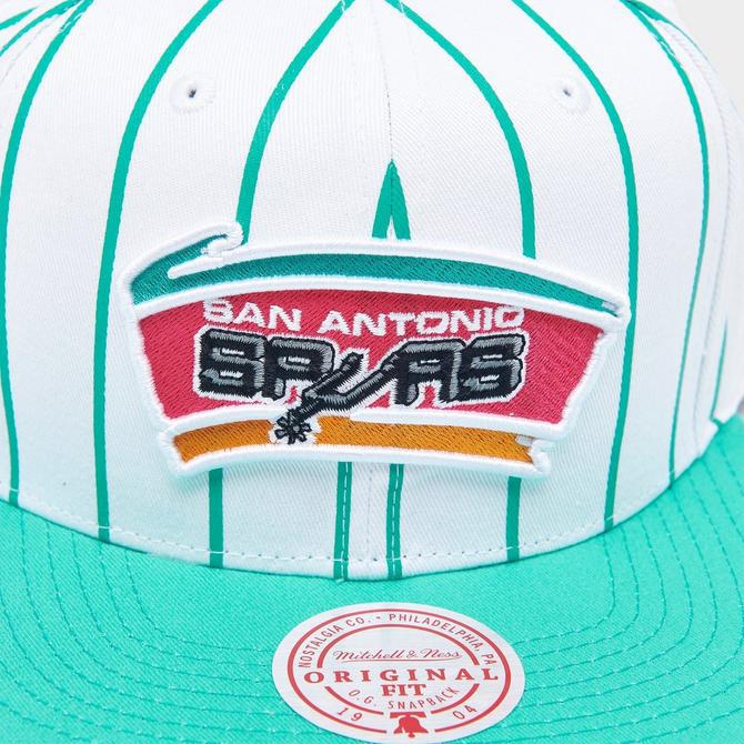 Mitchell & Ness San Antonio Spurs NBA Pinstripe HWC Snapback Hat商品第4张图片规格展示