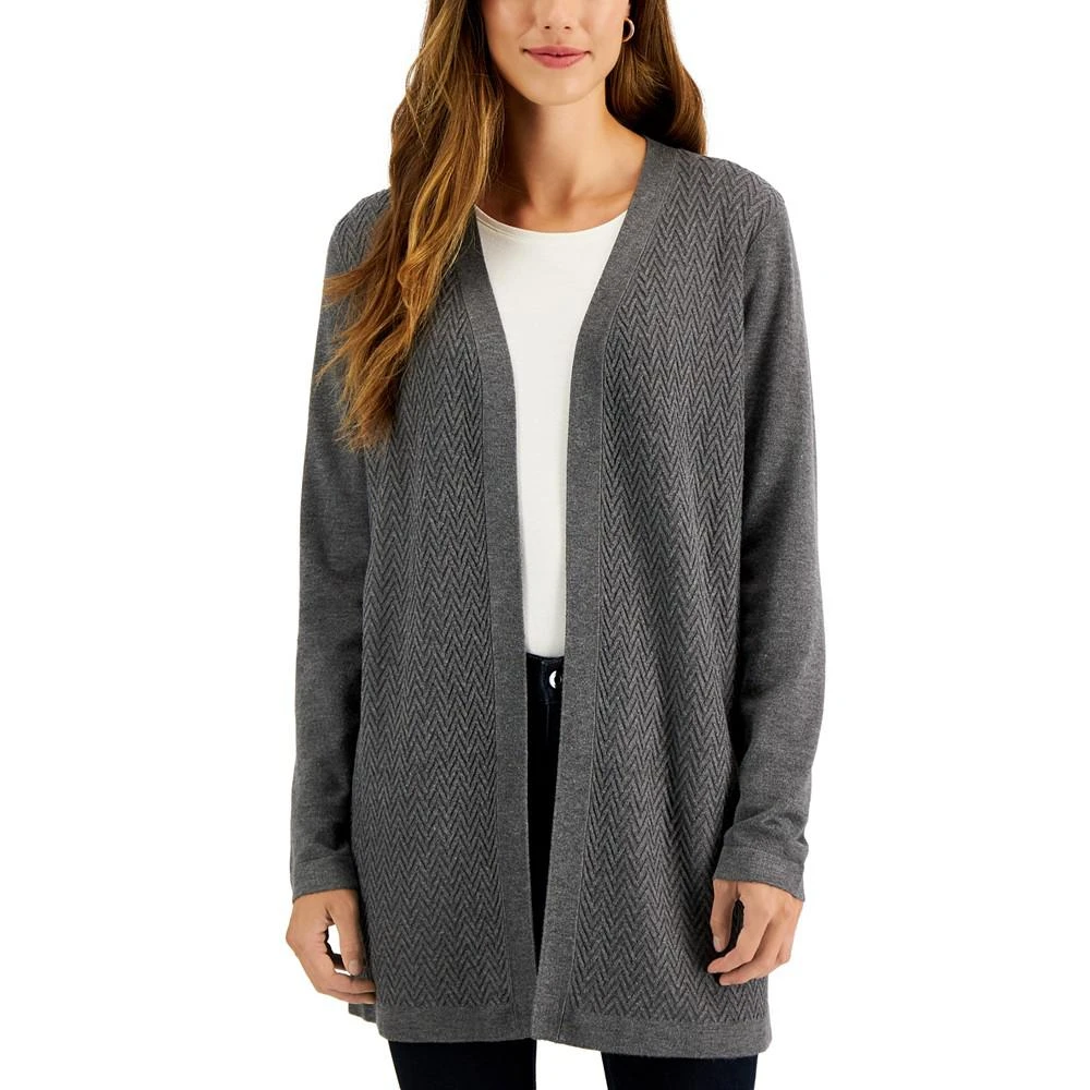 商品Karen Scott|Women's Open-Stitch Open-Front Cardigan, Created for Macy's,价格¥68,第1张图片