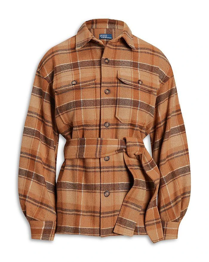 Plaid Belted Shirt Jacket  商品