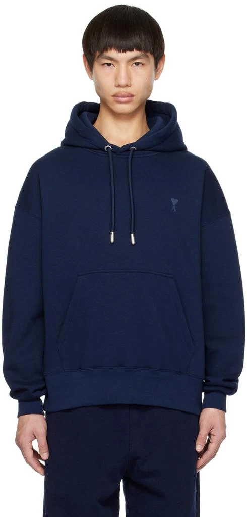 商品AMI|Navy Ami de Coeur Hoodie,价格¥1315,第1张图片