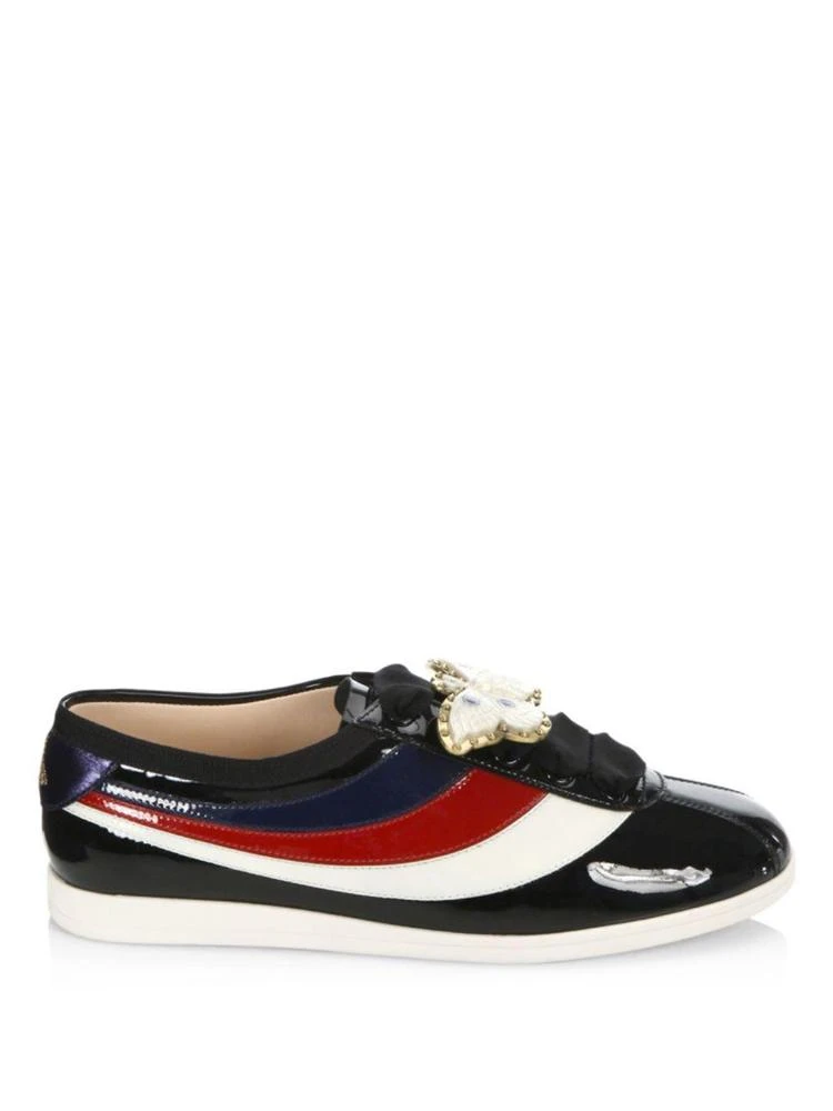 商品Gucci|Bee Ornament Patent Leather Sneakers,价格¥7346,第5张图片详细描述