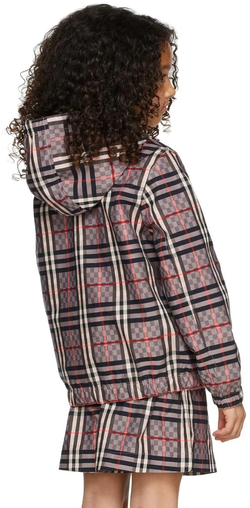 商品Burberry|多色 Jacquard Check 儿童双面连帽夹克,价格¥2270,第4张图片详细描述