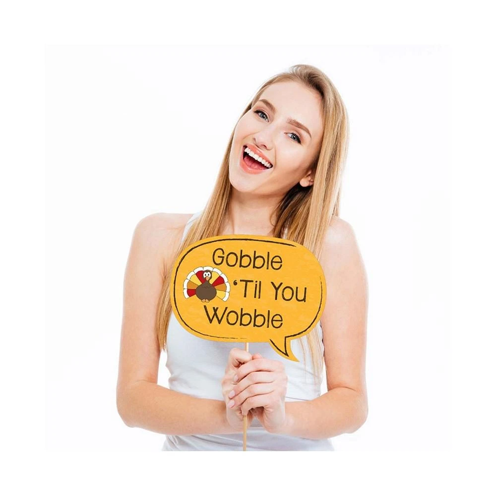 商品Big Dot of Happiness|Give Thanks - Thanksgiving Party Photo Booth Props Kit - 20 Count,价格¥135,第2张图片详细描述