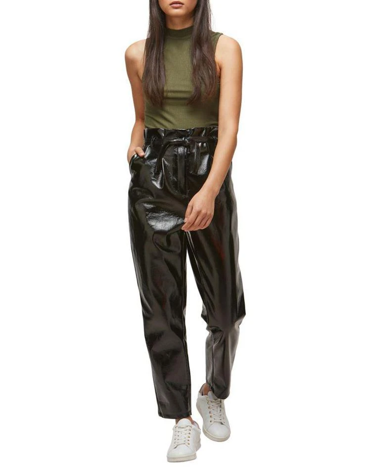 商品Miss Selfridge|Vinyl Paperbag Faux Leather Trousers,价格¥312,第4张图片详细描述