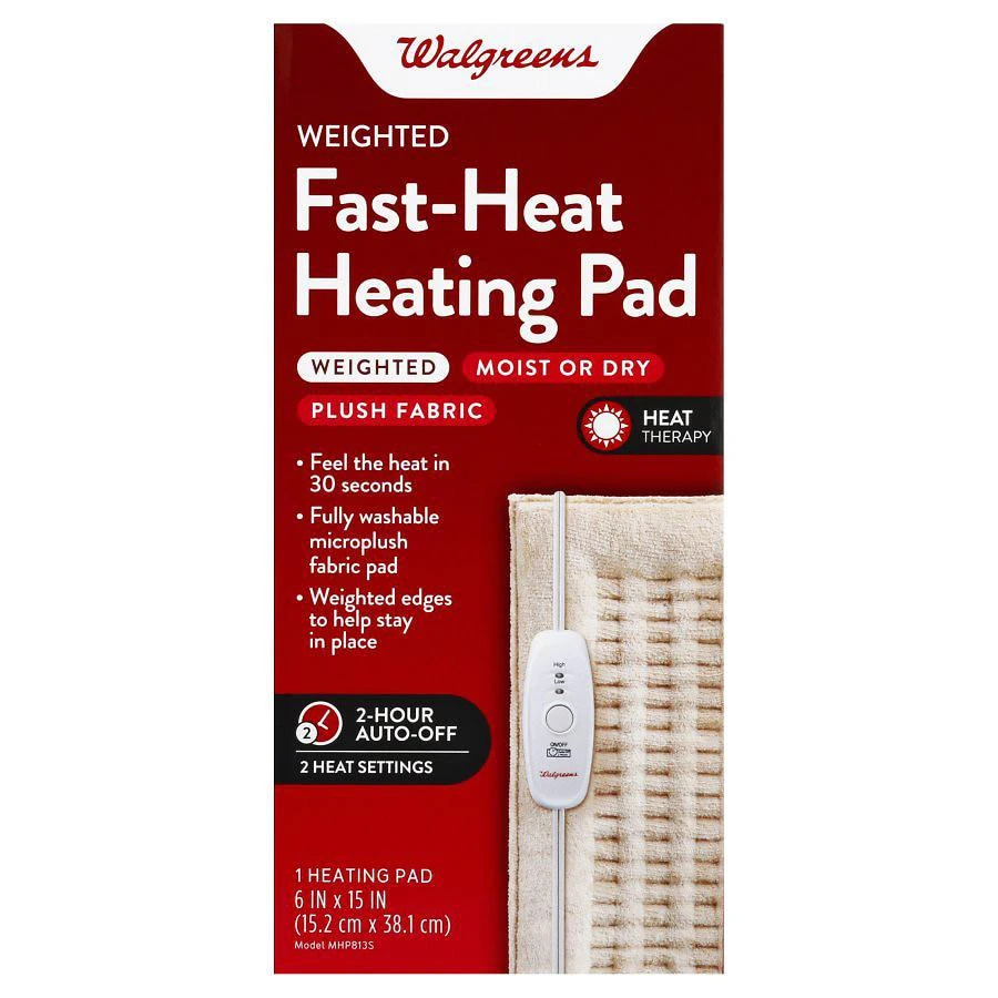 商品Walgreens|Mini Weighted Fast-Heat Heating Pad 6 in x 15 in,价格¥142,第1张图片