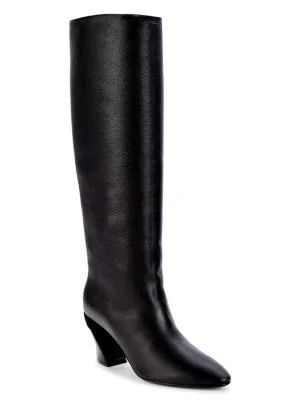 商品Salvatore Ferragamo|Antea Leather & Suede Knee-High Boots,价格¥3430,第2张图片详细描述