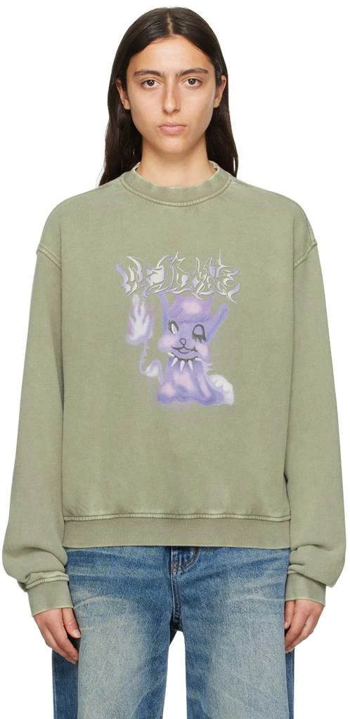 商品We11done|Khaki Faded Sweatshirt,价格¥1098,第1张图片