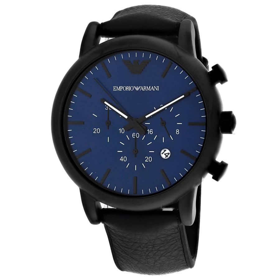 Armani Classic Chronograph Quartz Blue Dial Mens Watch AR11351商品第1张图片规格展示