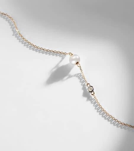 商品MATEO|14kt gold chain bracelet with diamonds and pearls,价格¥7372,第4张图片详细描述