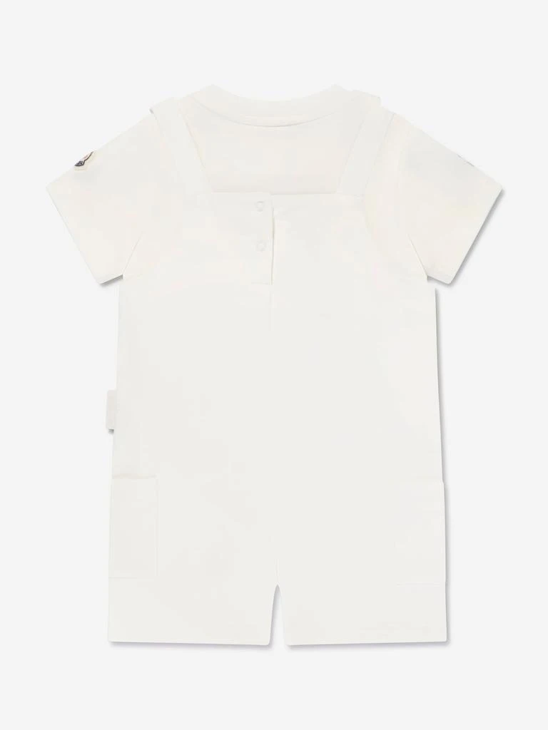 商品Moncler|Moncler Enfant Baby Girls Logo Romper in Ivory,价格¥2170,第2张图片详细描述