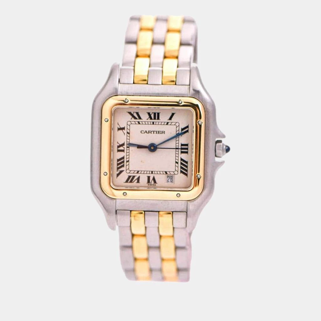 商品[二手商品] Cartier|Cartier Panthère Medium Model Steel & Yellow Gold Watch W2PN0007,价格¥38289,第1张图片