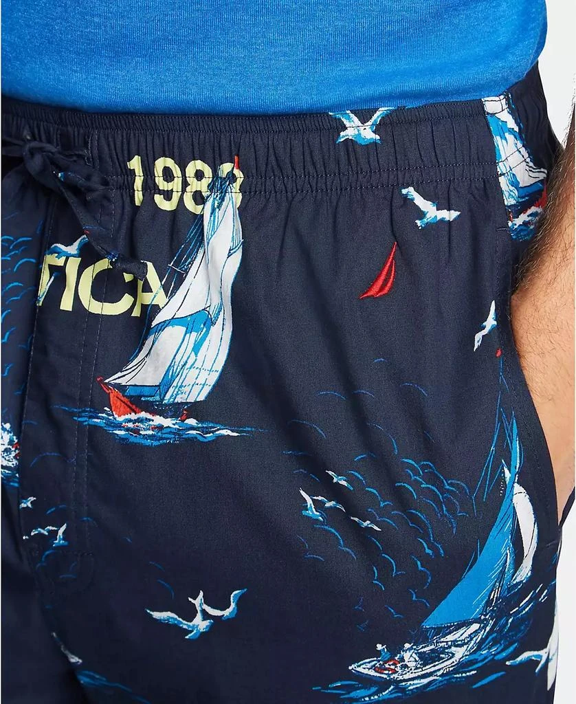 商品Nautica|Men's Cotton Sailboat-Print Pajama Pants,价格¥146,第3张图片详细描述