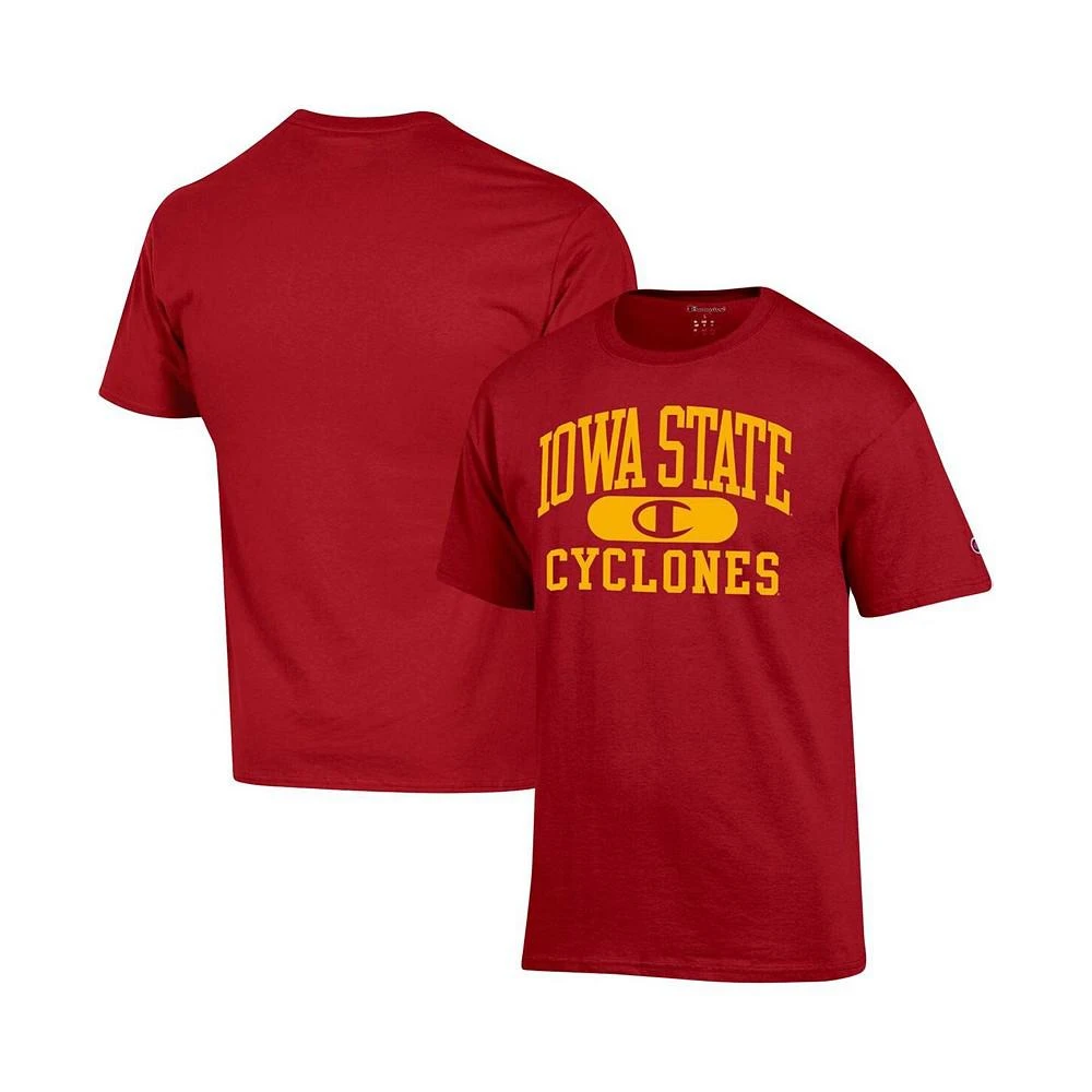 商品CHAMPION|Men's Cardinal Iowa State Cyclones Arch Pill T-shirt,价格¥205,第1张图片