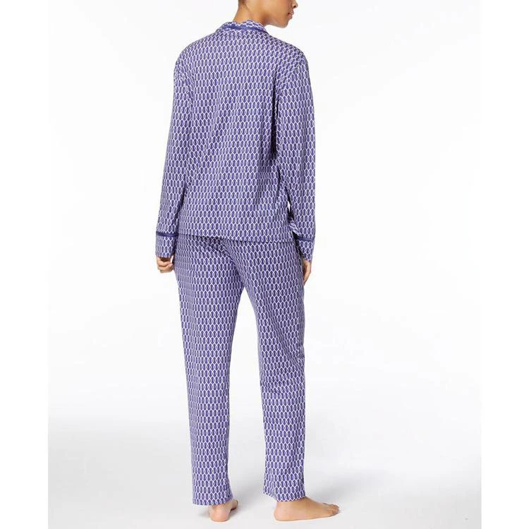 商品Nautica|Printed Satin-Trim Pajama Set,价格¥253,第2张图片详细描述