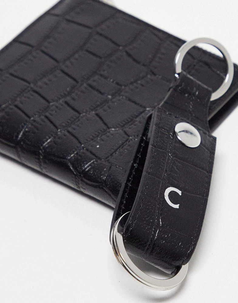 商品ASOS|ASOS DESIGN leather keyring and wallet set with C initial,价格¥102,第2张图片详细描述