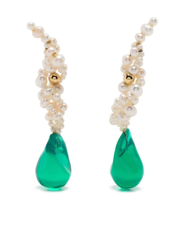 商品COMPLETED WORKS|COMPLETED WORKS STERLING SILVER EARRINGS W/ FWP, GREEN RESIN ACCESSORIES,价格¥2127,第1张图片