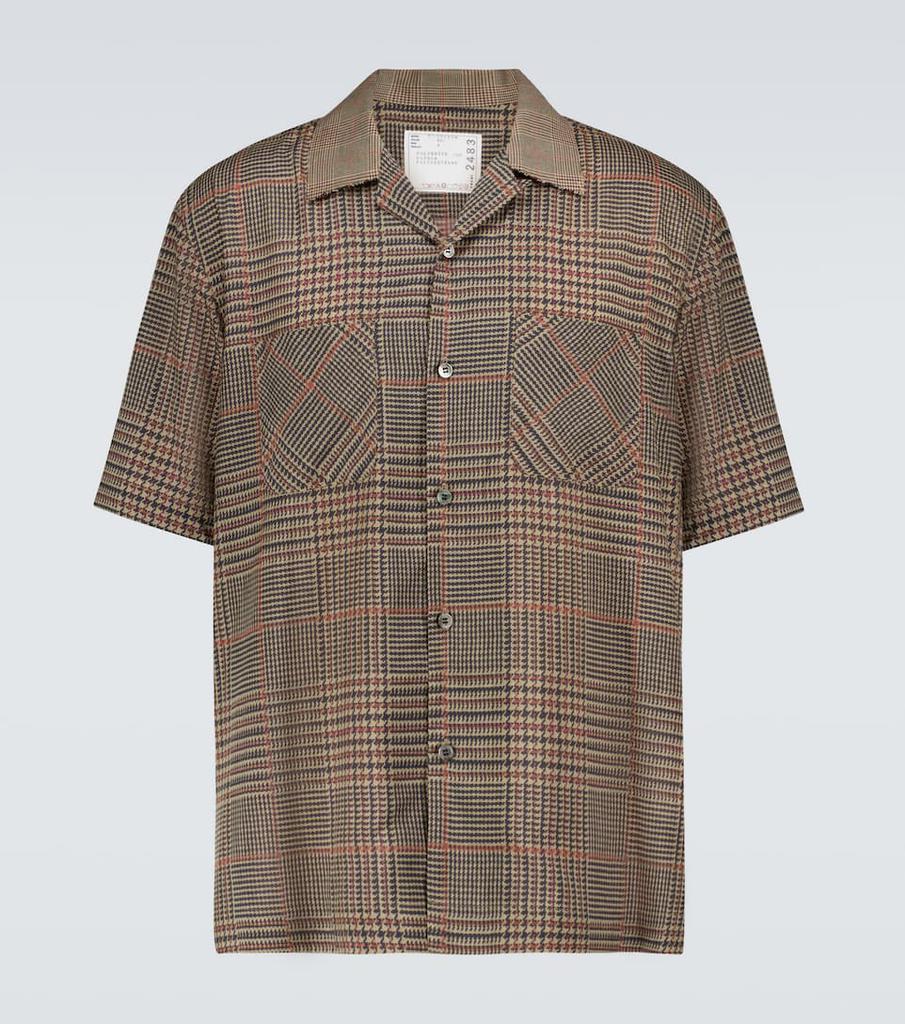 商品Sacai|Glencheck Mix短袖衬衫,价格¥2511,第1张图片