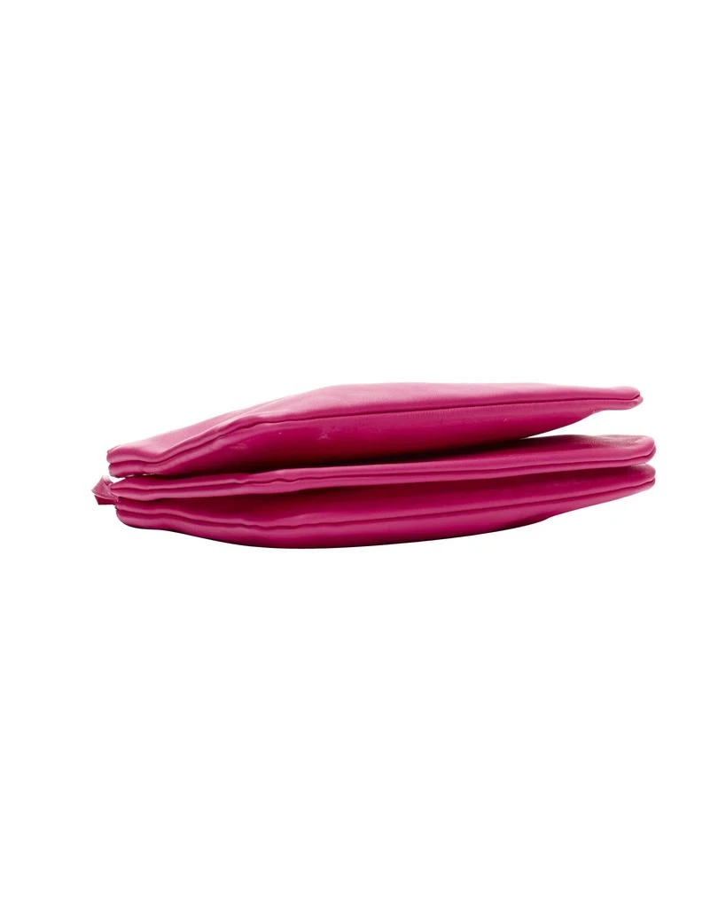 CELINE Trio pink soft leather detachable shoulder strap medium pouch crossbody bag 商品