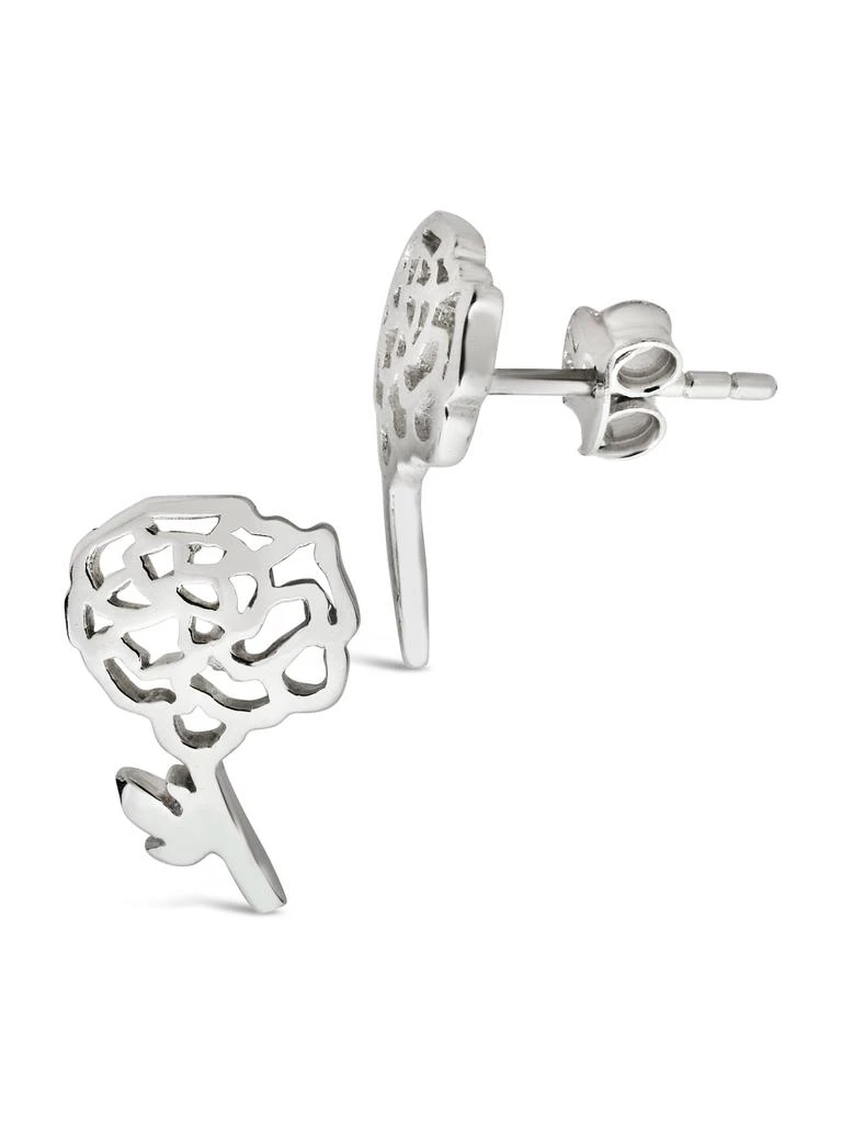 Sterling Silver Birth Flower Earring Studs - October 商品