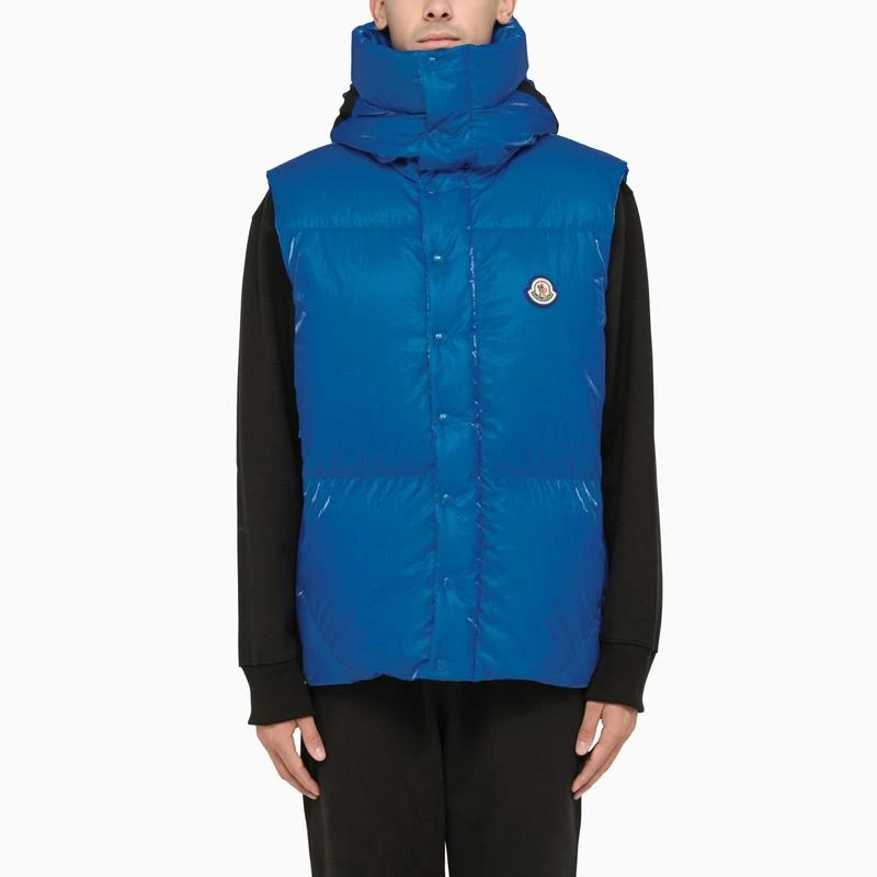 商品Moncler|Lawu blue nylon sleeveless padded jacket,价格¥9635,第1张图片