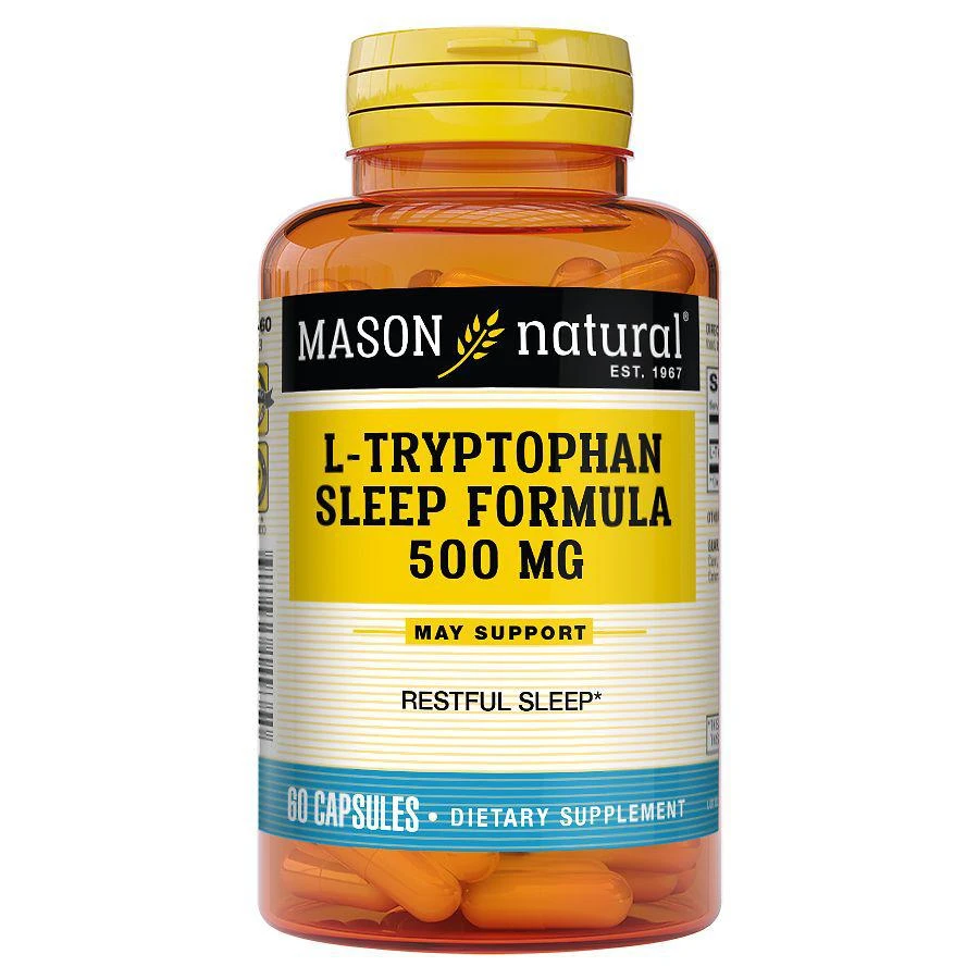 商品Mason Natural|L-Tryptophan Sleep Formula, Capsules,价格¥133,第1张图片