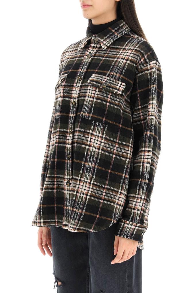 Isabel Marant Etoile 'Ebbaz' Checkered Flannel Overshirt商品第4张图片规格展示