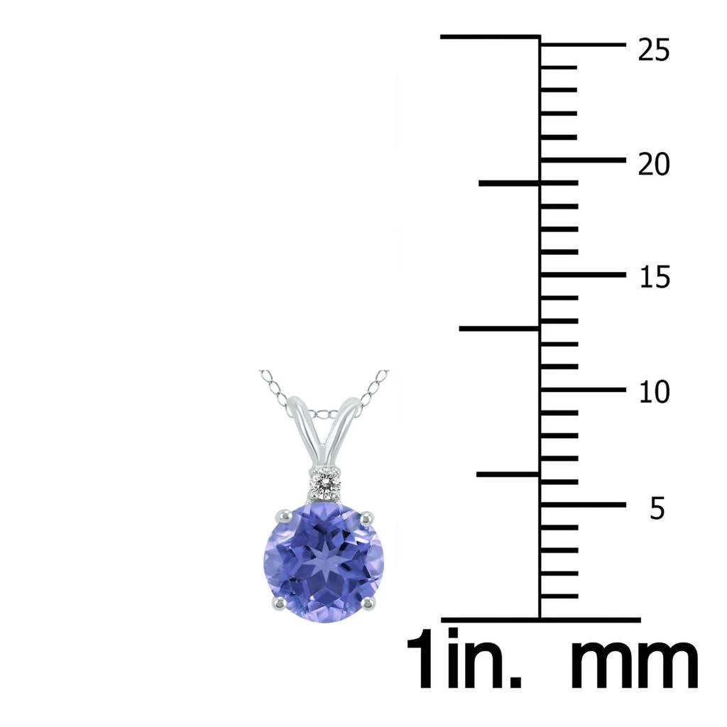 商品SSELECTS|14K  5Mm Round Tanzanite And Diamond Pendant,价格¥1501,第4张图片详细描述