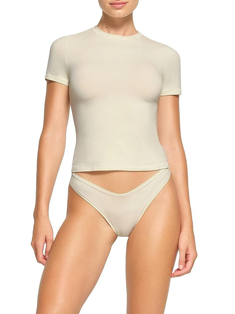 商品SKIMS|【angelababy同款】SKIMS女士短袖T恤圆领上衣,价格¥359,第3张图片详细描述