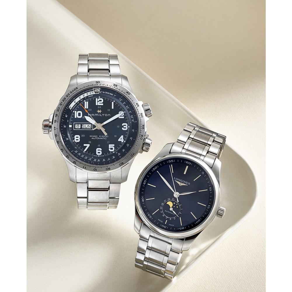 Men's Swiss Automatic Master Stainless Steel Bracelet Watch 40mm商品第2张图片规格展示