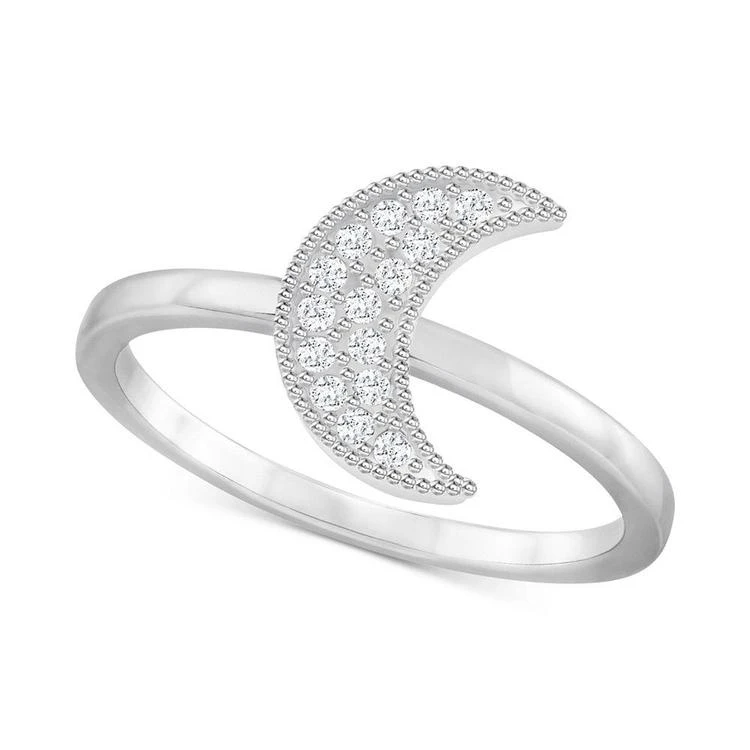 商品Swarovski|Silver-Tone Pavé Moon Ring,价格¥519,第1张图片