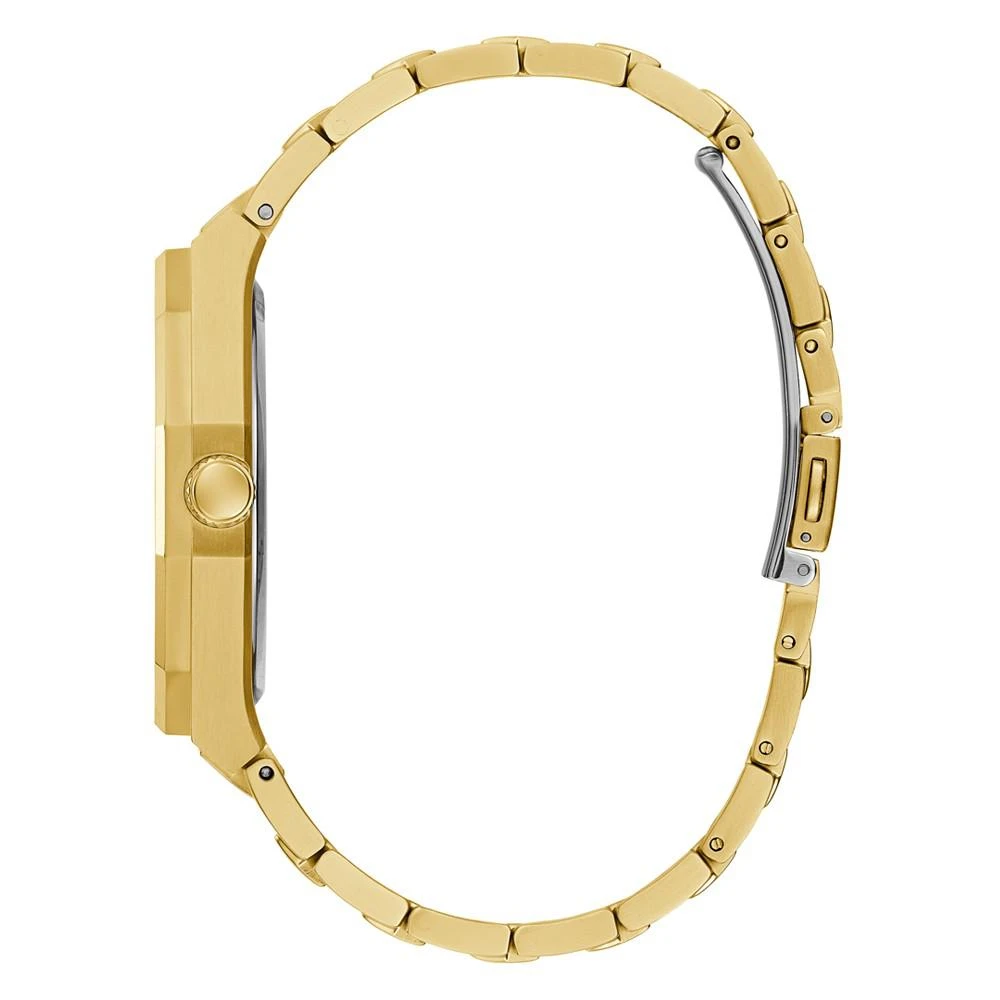 商品GUESS|Men's Analog Men's Gold-Tone Stainless Steel Watch 42mm,价格¥813,第2张图片详细描述