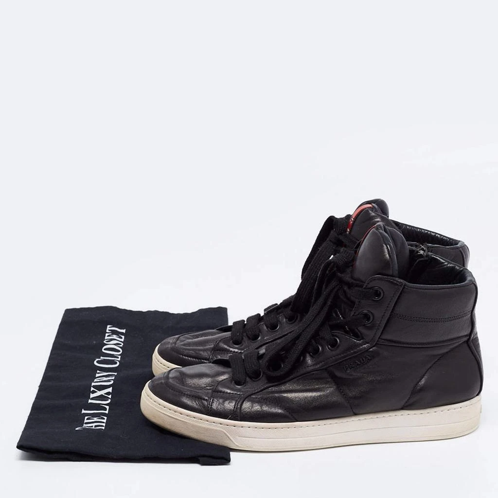 Prada Sport Black Leather High Top Sneakers Size 39 商品