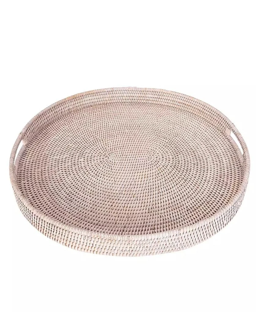 商品Artifacts Trading Company|Oval Ottoman Tray with Cutout Handles,价格¥933,第2张图片详细描述