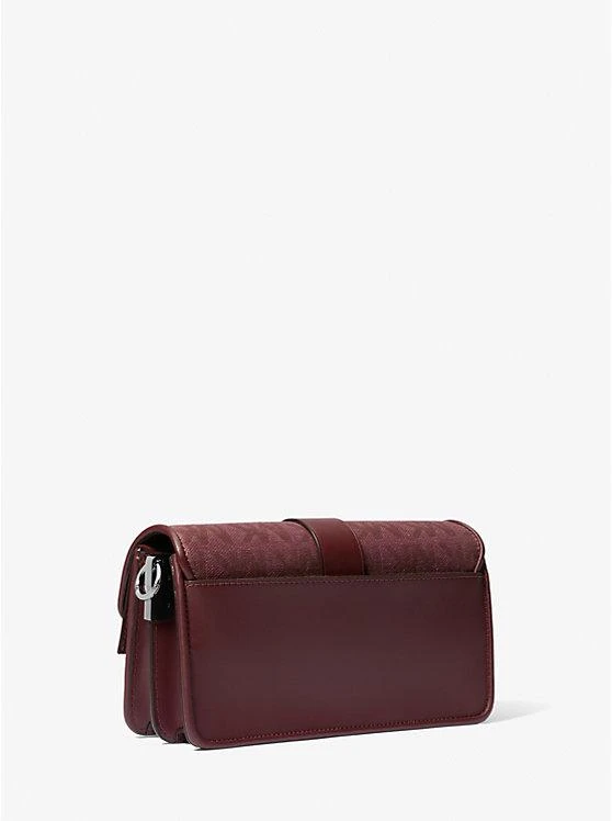 商品Michael Kors|Greenwich Medium Logo Jacquard Shoulder Bag,价格¥893,第3张图片详细描述